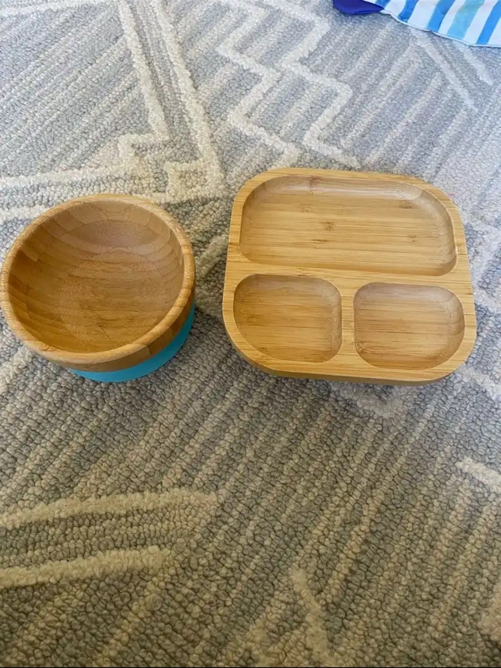 Baby bowl and plate with spoon